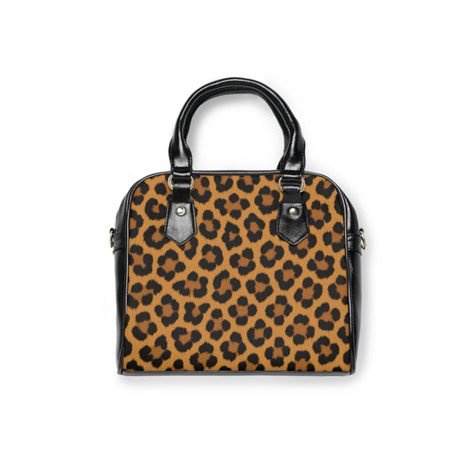 Bolso de hombro con estampado de leopardo — Elegante bolso tote con estampado animal para el estilo diario