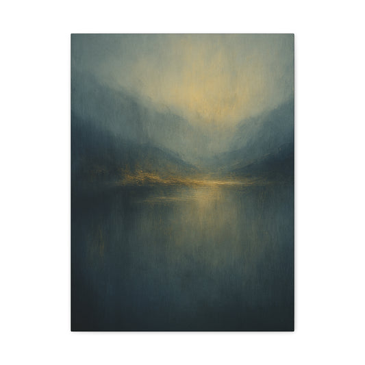 Misty Mountian Sunset- Abstract landscape Collection-Fine Art Canvas Print