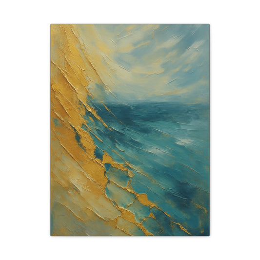 Gold Coast 2- Coastal Abstract Collection-Fine Art Canvas Print