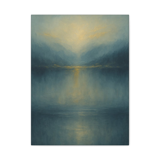 Misty Blue 3 - Abstract landscape Collection -Fine Art Canvas Print