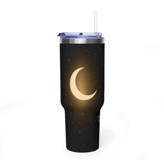Luna Halo 40oz Crescent Moon Thermal Tumbler - Insulated Vacuum Travel Mug