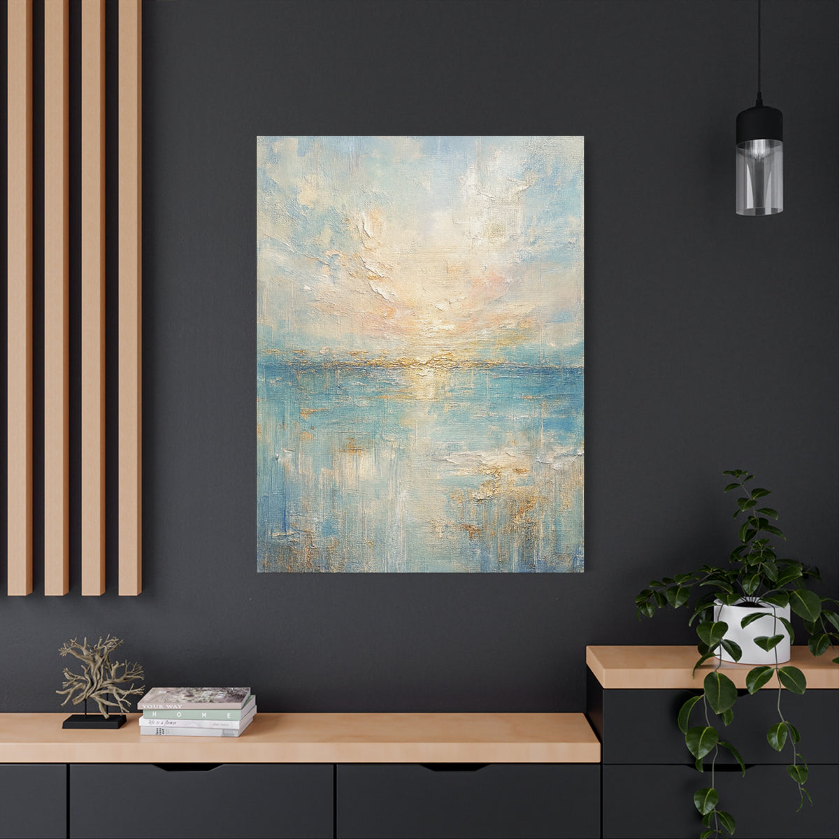 Niebla costera - Colección abstracta Gold Coast - Impresión en lienzo de bellas artes
