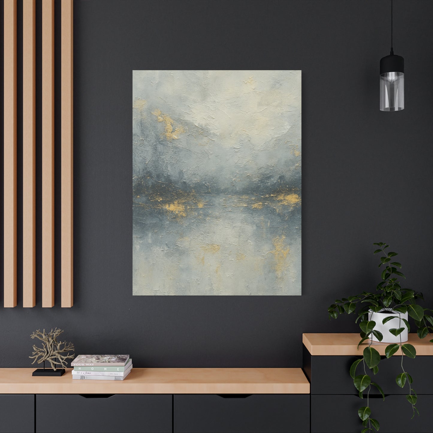 Misty Mountian Winter Fog- Abstract landscape Collection -Fine Art Canvas Print