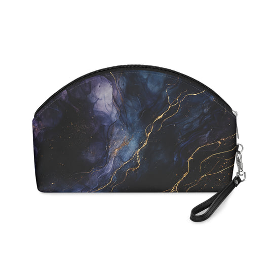 Onyx-2025 Artisan Luxe Collection-Makeup Bag — Gold Vein Cosmetic Pouch