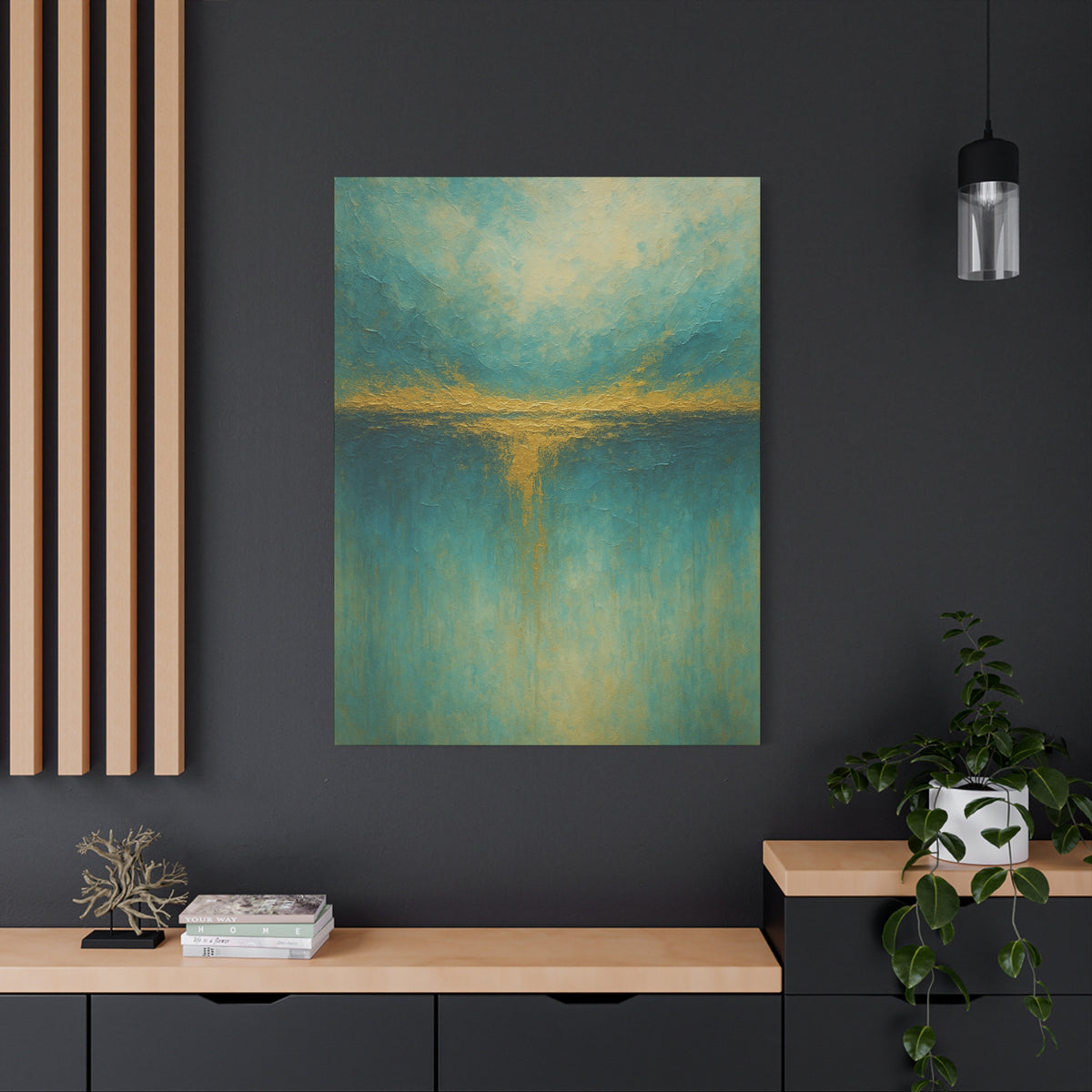 Tranquil Waters- Coastal Abstract Collection-Fine Art Canvas Print