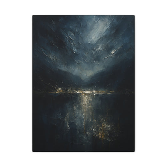 Misty Mountian Evening Solitude- Abstract landscape Collection -Fine Art Canvas Print
