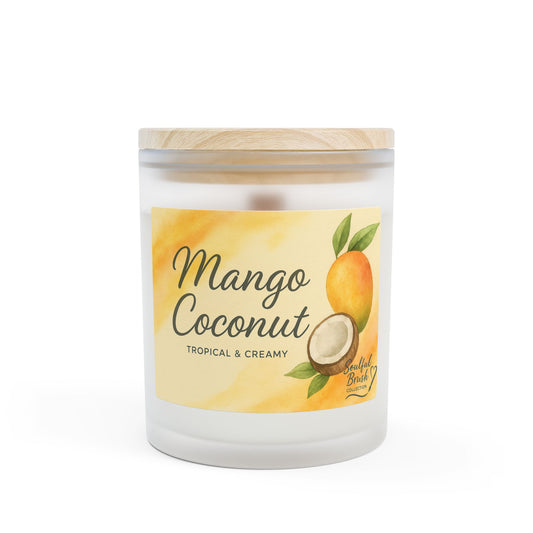 Colección Soulful - 9 maravillosas velas aromáticas — Frasco de vidrio esmerilado de 11 oz con tapa de madera