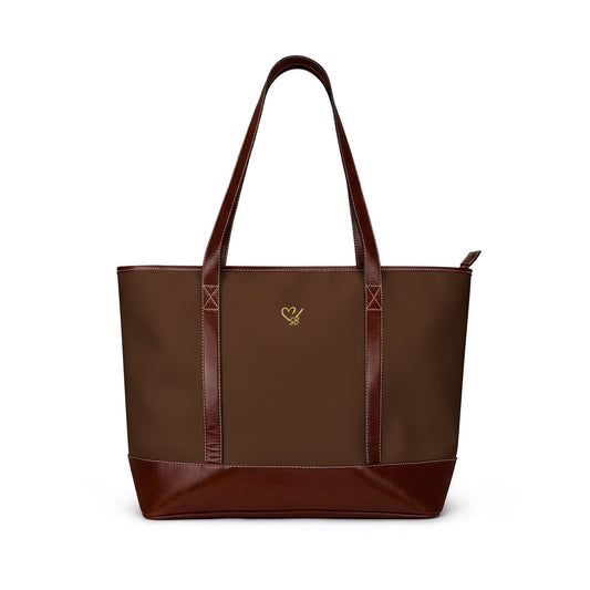 Autumn Brushstroke Tote — Painterly Fall Leaf Art Bag