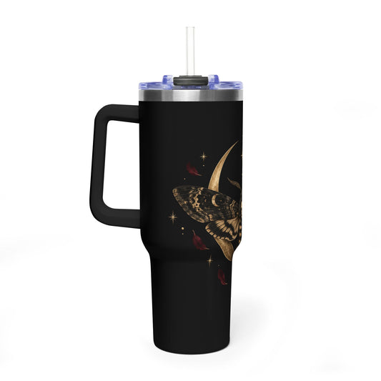 40oz Moth & Crescent Vacuum Tumbler – Insulated Travel Mug