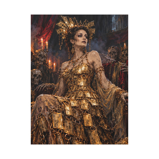 Gilded Dark Fantasy Queen Matte Canvas Wall Art