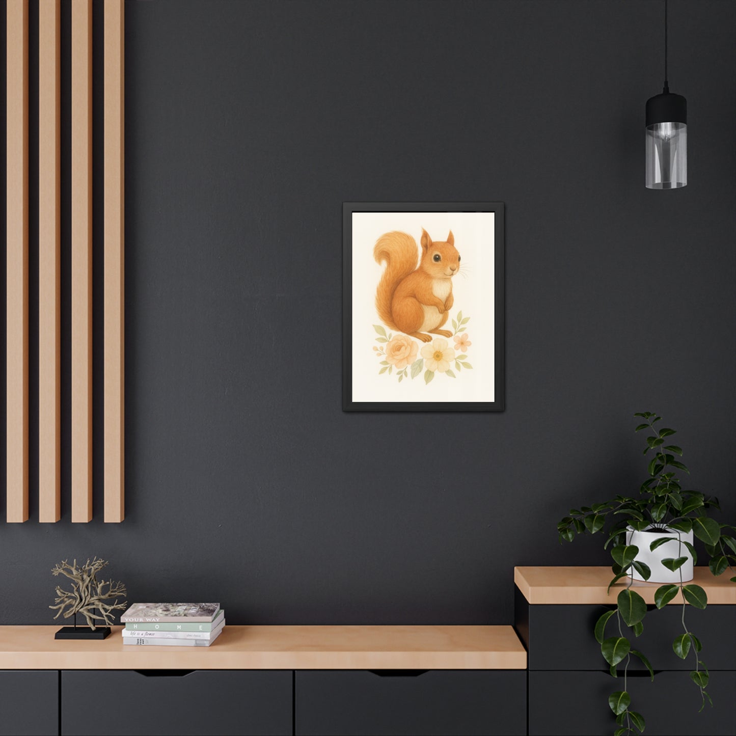 Póster Enmarcado "Squirel-Woodland Friends Country Chic"