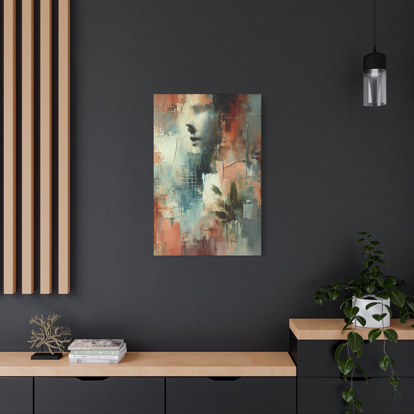 Whispers of Stillness -Fine Art Canvas Print - Female Abstract Print - Calming and Modern Artwork
