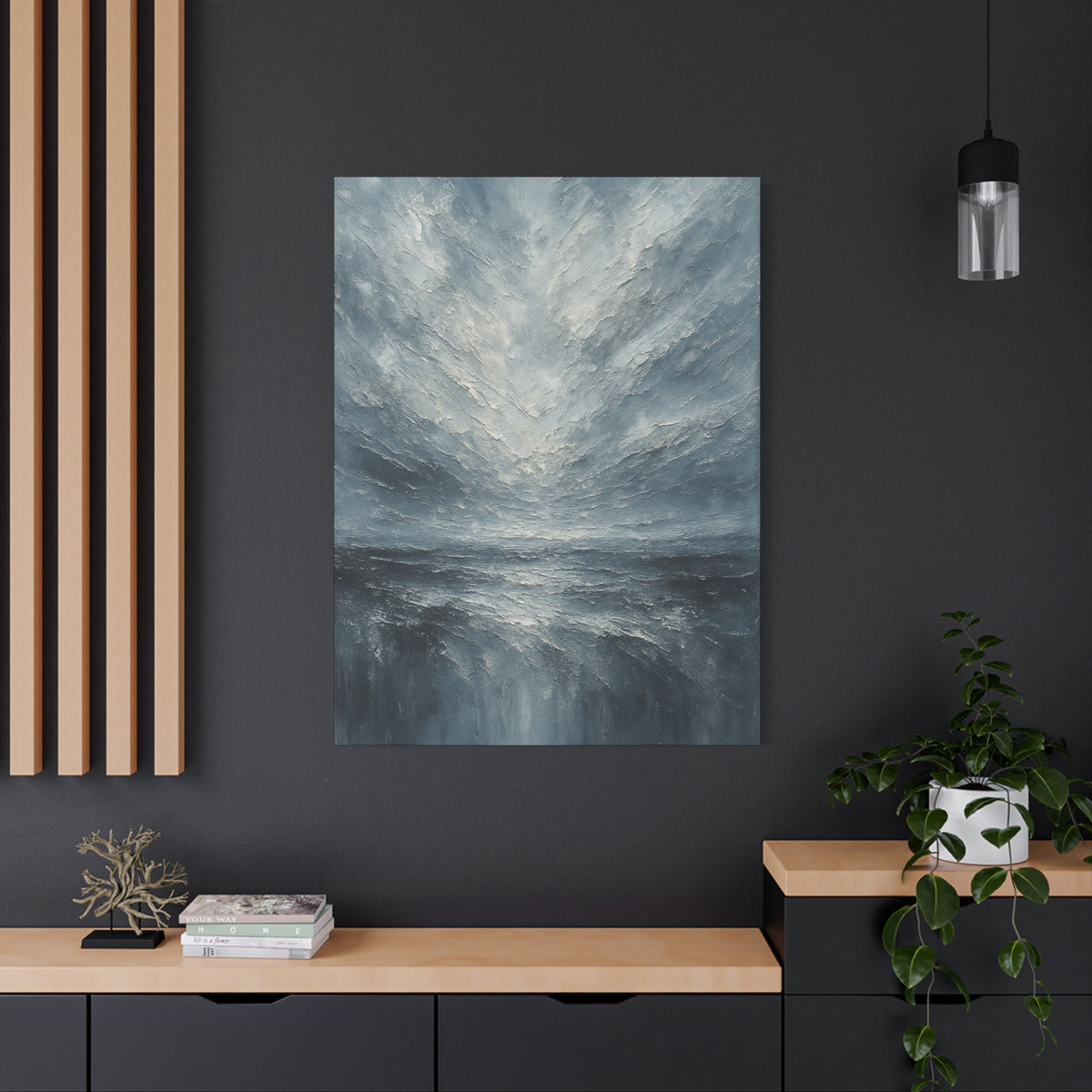 Ártico tormentoso - Colección de paisajes abstractos - Lienzo de bellas artes