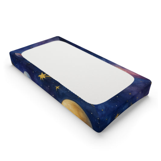 Cosmic Baby-Celestial Baby Changing Pad Cover - Space Theme Nursery Decor
