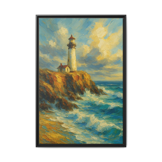 Lighthouse-Coastal Harmony Colldection-Framed Matte Canvas Print
