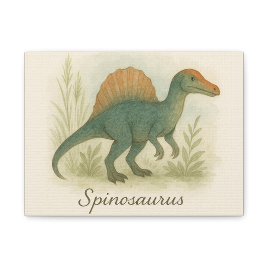 Spinosaurus Canvas Wall Art — Matte Stretched Dinosaur Print