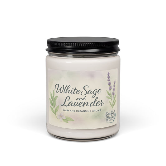 White Sage and Lavender Scented Soy Candle