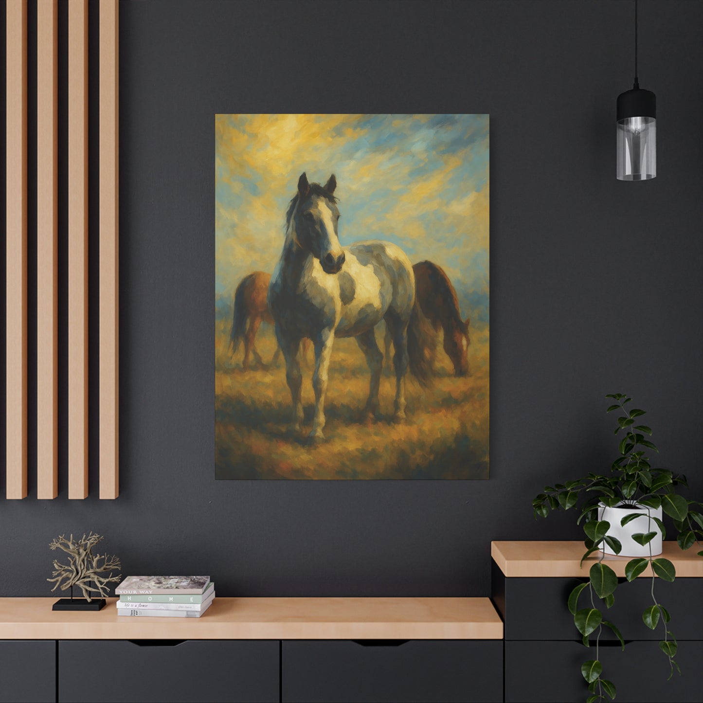 Lienzo "Caballo Pastoril" — Arte de Pared Mate Estirado