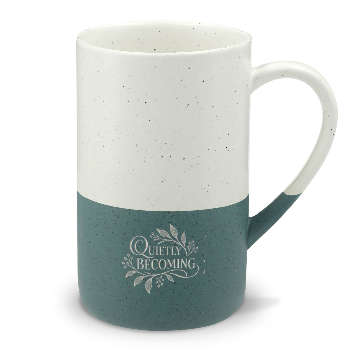 Quietly Becoming | Inspirational Engraved Ceramic Mug, 13 oz