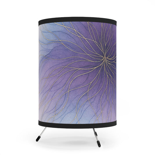 Violet Visions-Artistic Collection- Tripod Table Lamp, Artistic Shade Light, Modern Home Decor, Living Room Accent, Colorful Lamp for All Occasions, Unique Gift