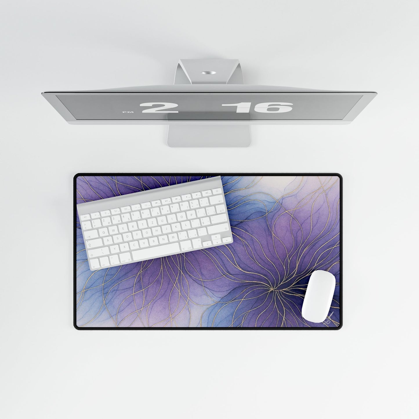 Lilac Dreams — Artistic Collection Acrylic Ink Desk Mat for Home Office