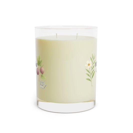 Botanical Floral Soy Candle – White Tea and Fig, 11oz