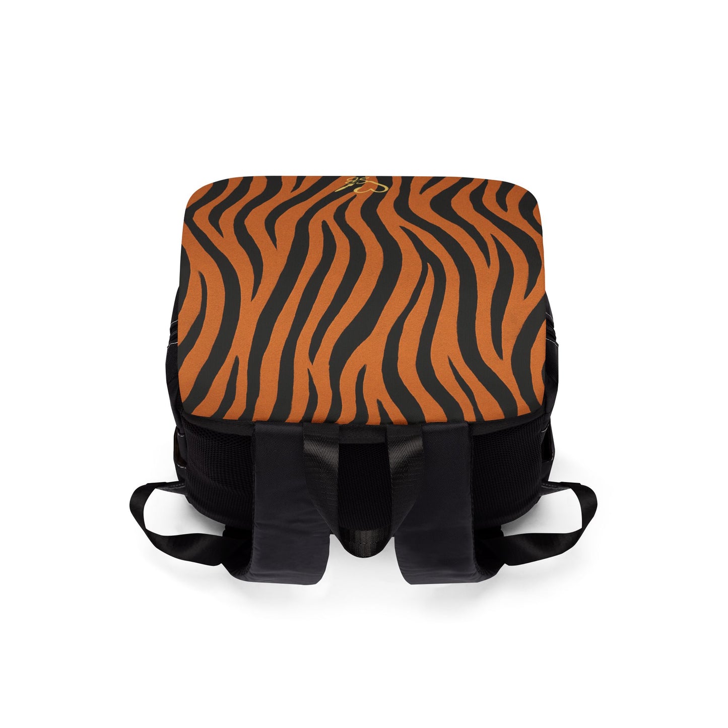 Mochila Tiger Stripe — Mochila Casual con Atrevido Estampado Animal Naranja y Negro