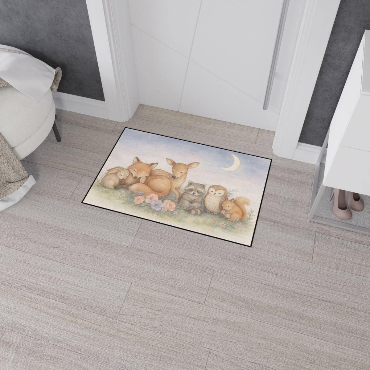 Woodland Friends Nursery Floor Mat — Modern Country Chic
