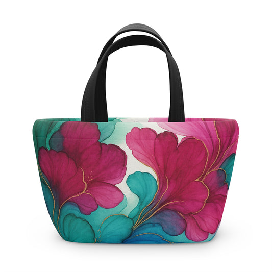 Carmesí — Elegante bolsa de almuerzo floral