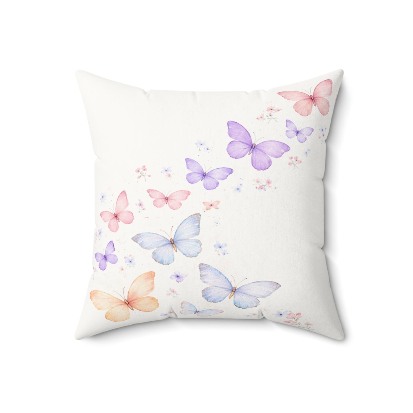 Butterfly Watercolor Throw Pillow — Pastel Flutter Decorative Pillow