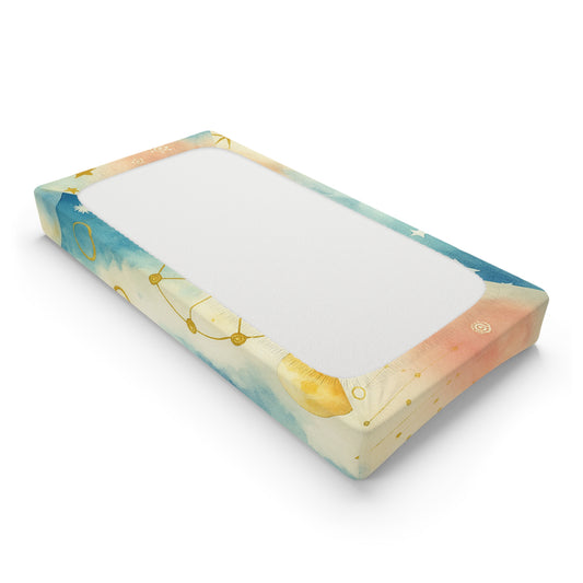 Celestial Moon-Celestial Baby Changing Pad Cover - Space Theme Nursery Decor