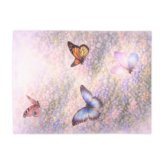 Manta para bebés y niños pequeños con diseño de mariposas, manta para cuna con estampado floral en colores pastel para bebés y niños pequeños