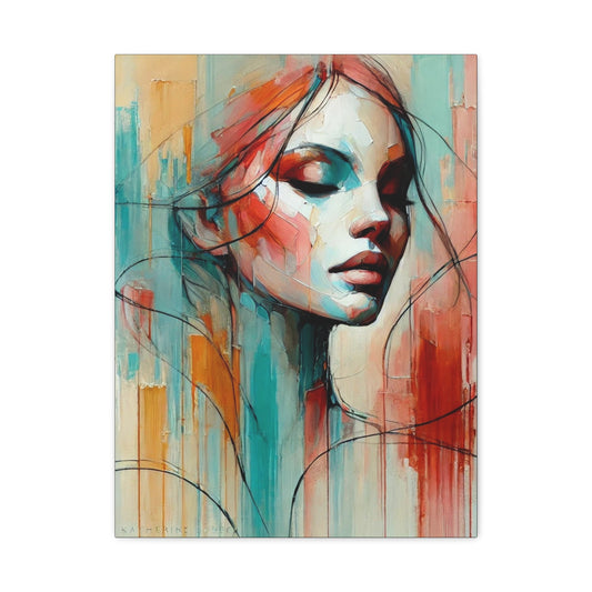 Serenity-Fine Art Canvas Print - Female Abstract Print - Calming and Modern Artwork