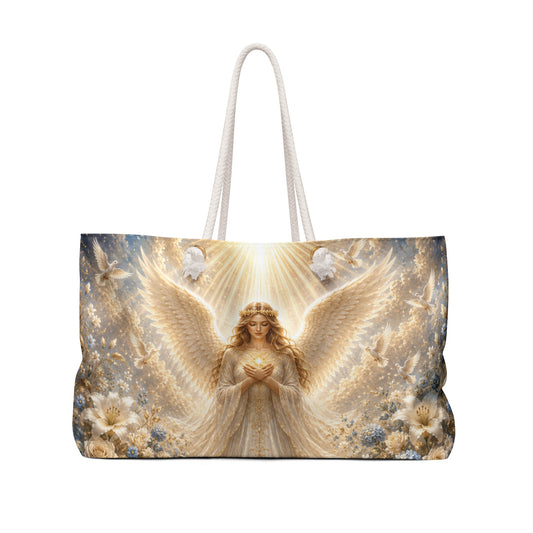 Angel Wings Weekender Bag – Heavenly Guardian Tote for Travel & Gifts