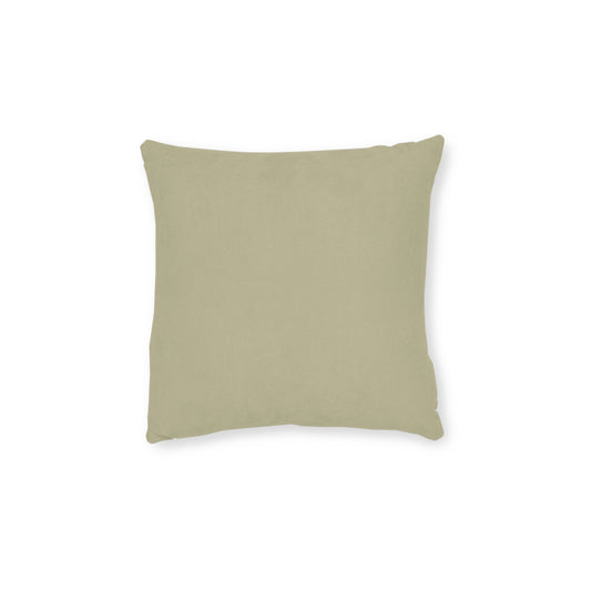 Vintage Green Dino Nursery Pillow — Cute Brontosaurus & Triceratops Square Throw Pillow