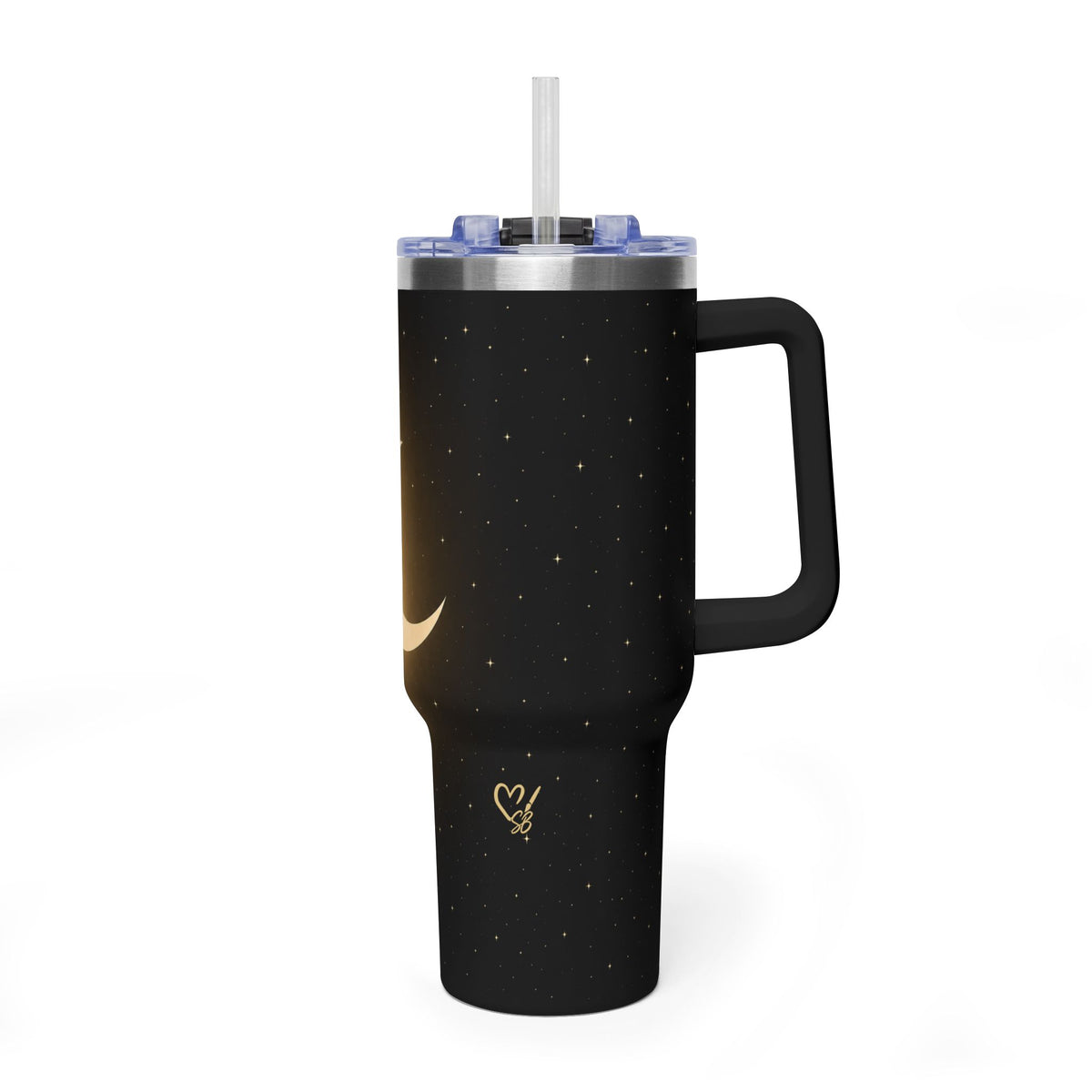 Luna Halo 40oz Crescent Moon Thermal Tumbler - Insulated Vacuum Travel Mug