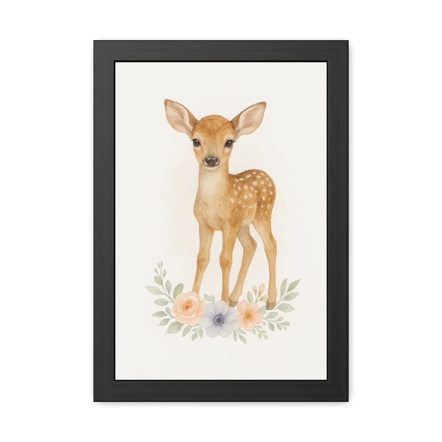 Póster enmarcado Fawn-Woodland Friends Country Chic