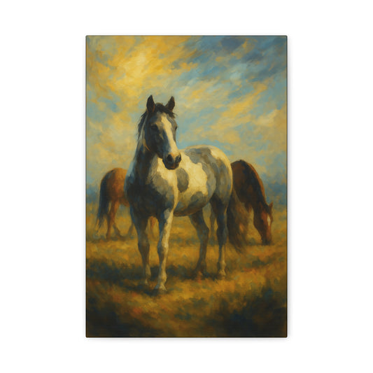 Lienzo "Caballo Pastoril" — Arte de Pared Mate Estirado