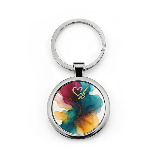 Brittany Rose-2025 Artisan Luxe Collection- Round Stainless Steel Keychain