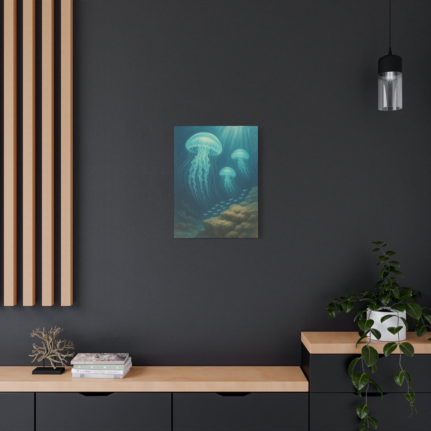 Jellyfish Ocean Canvas Print – Stretched Matte Wall Art
