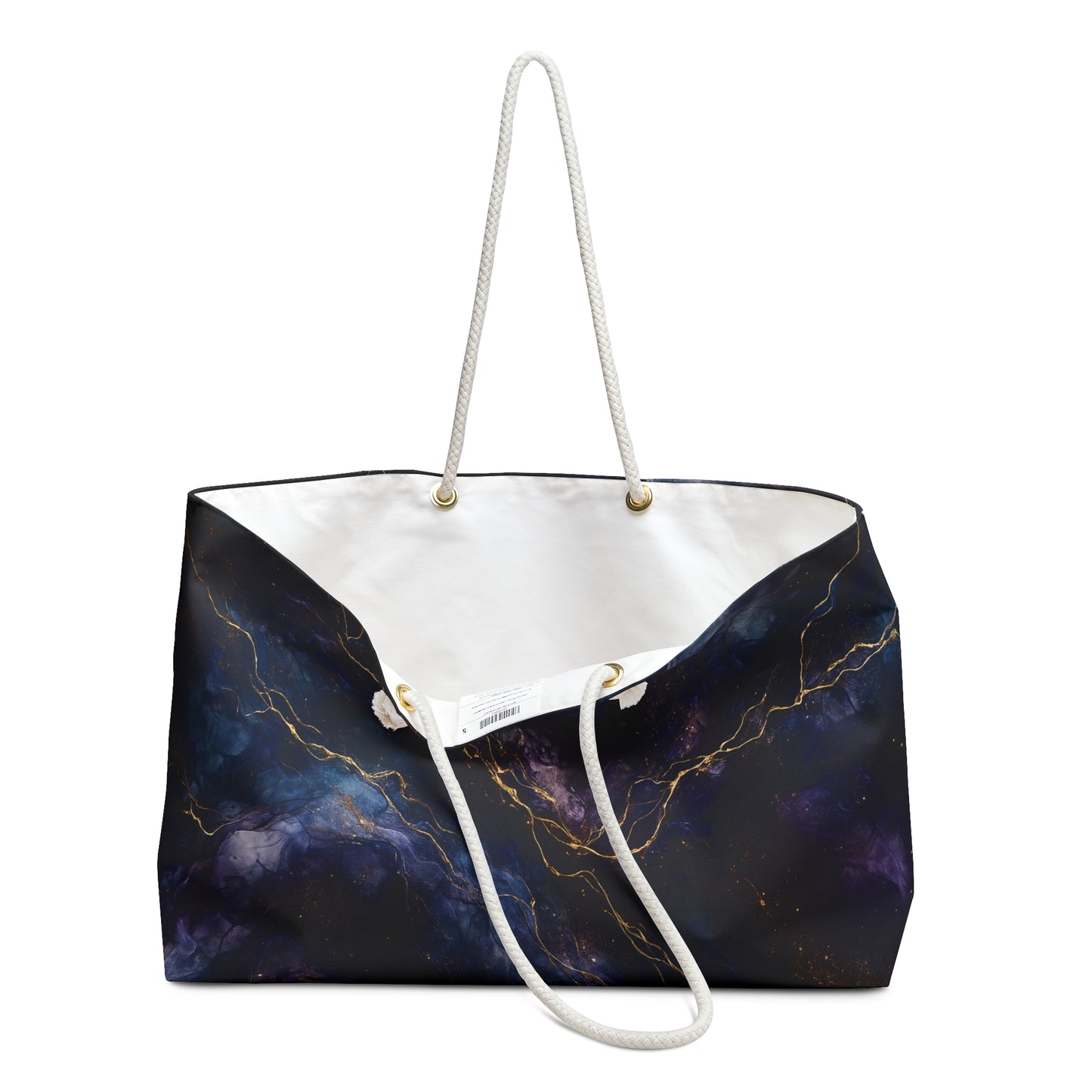 Colección Onyx-2025 Artisan Luxe-Bolso de Viaje — Navy Oro Cosmic Travel Tote