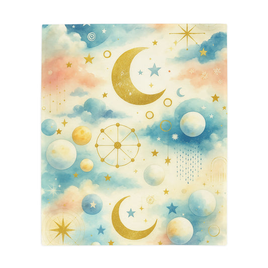 Blue Twilight- Celestial Dreams Nursery Design by Artist Katherine Bobeck, Soft and Cozy