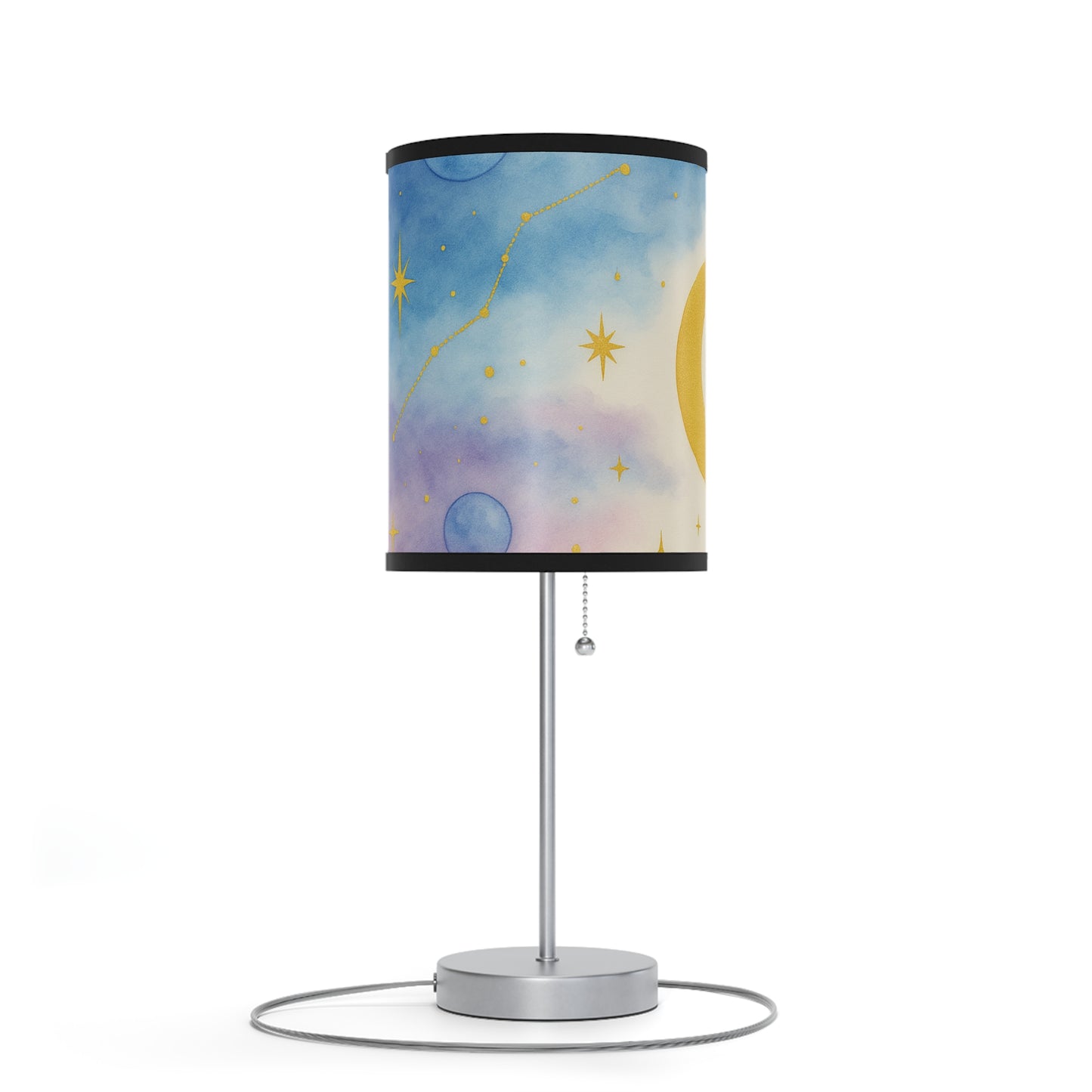 Celestial Moon-Celestial Dreams -Galaxy Print Table Lamp