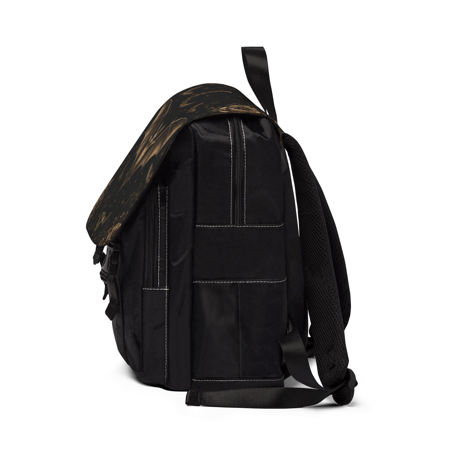 Eclipse Noir Backpack — Gothic Bat Pattern Casual Shoulder Backpack