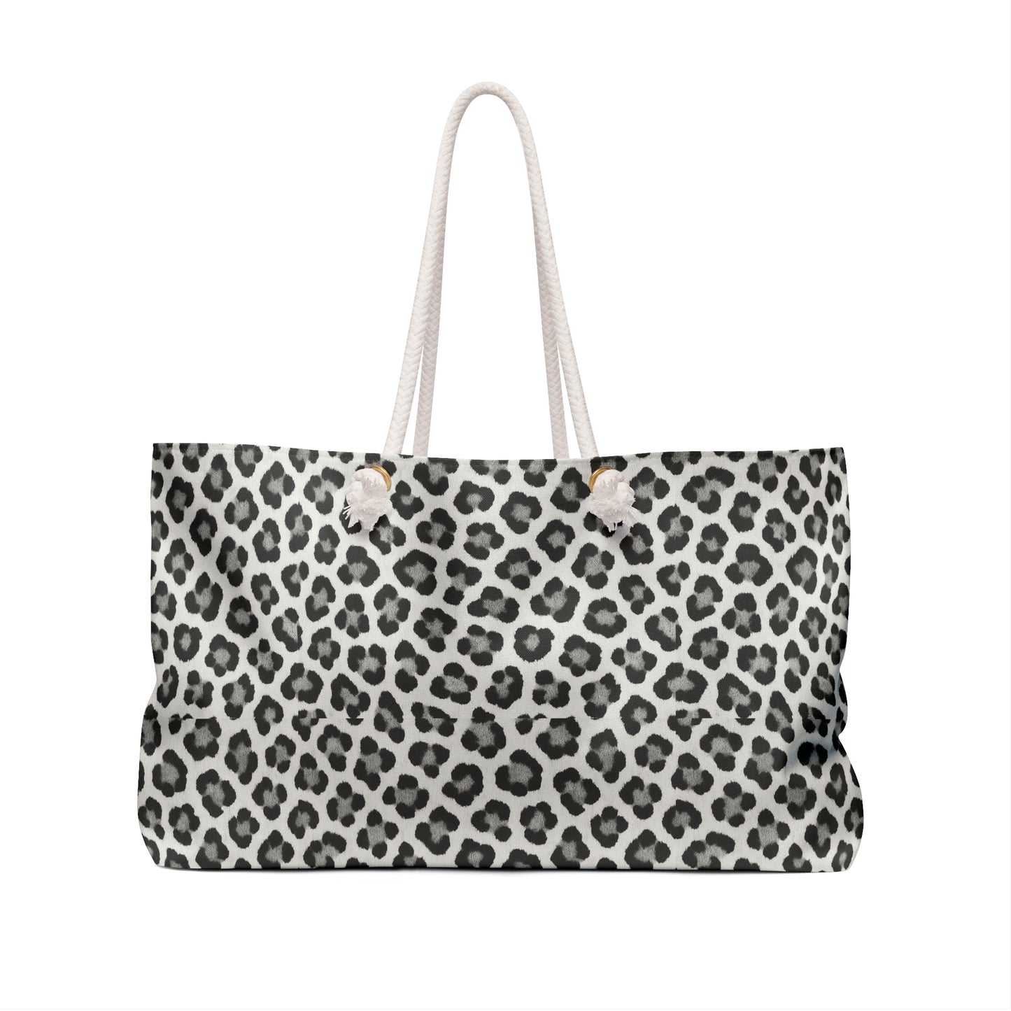 Bolsa de viaje tipo Weekender con estampado de leopardo de las nieves – Bolso de viaje elegante con estampado animal