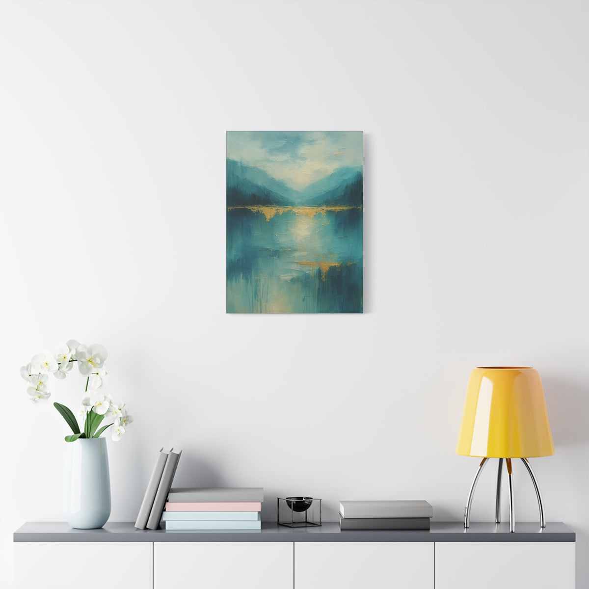 Azul Bruma - Colección de paisajes abstractos - Impresión en lienzo de bellas artes
