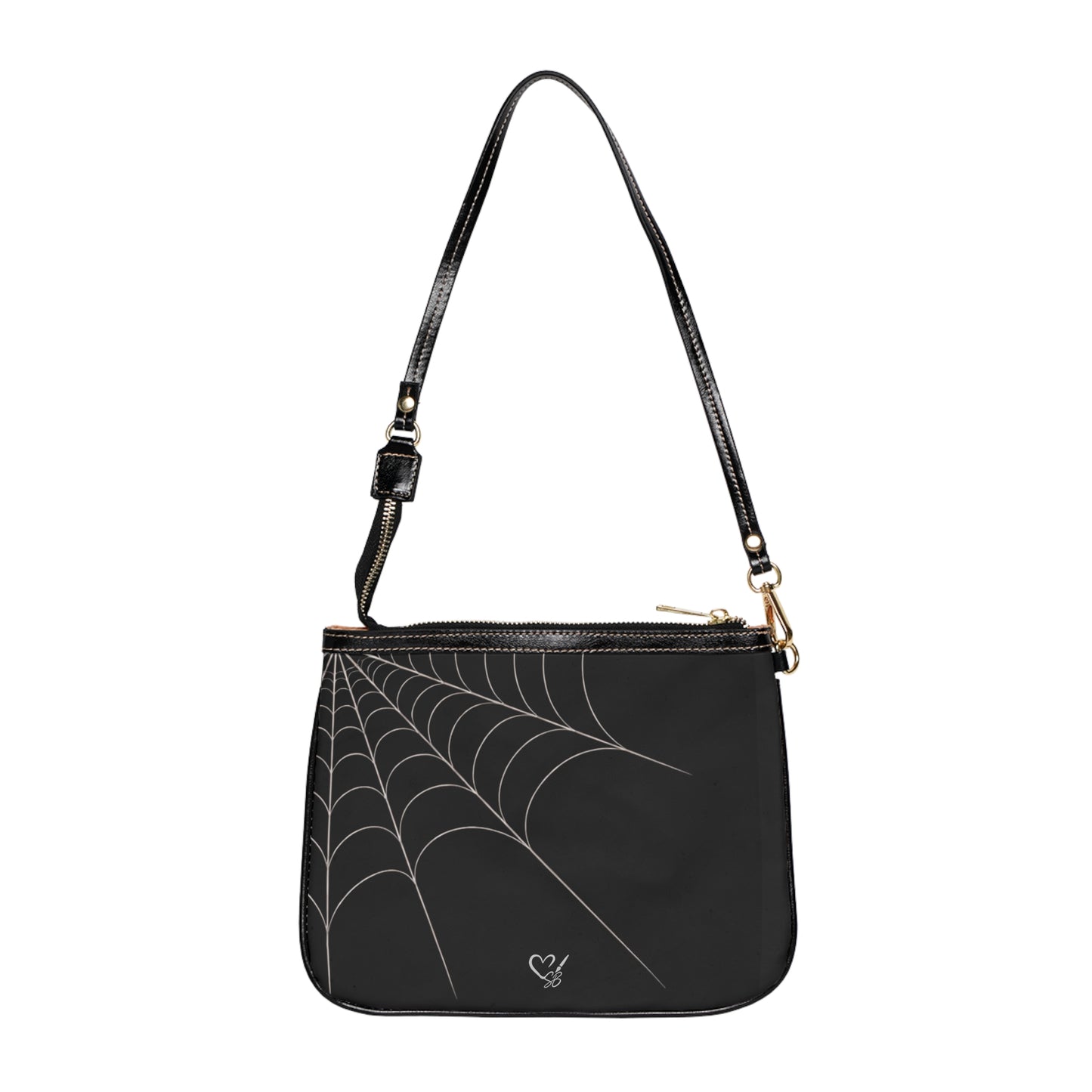 Veiled Web - Drift- Spiderweb Shoulder Bag — Small Black Crossbody Purse