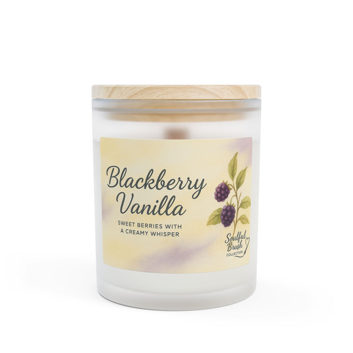 Colección Soulful - 9 maravillosas velas aromáticas — Frasco de vidrio esmerilado de 11 oz con tapa de madera