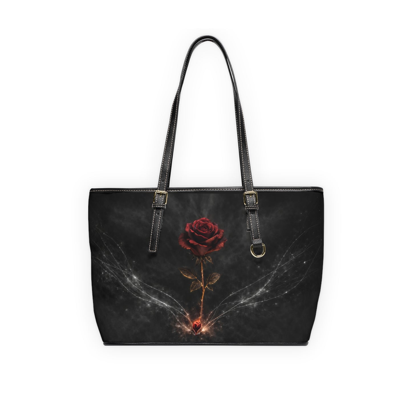Flor Eterna-Colección Velo de Sombras-Bolso de Hombro de Piel Sintética