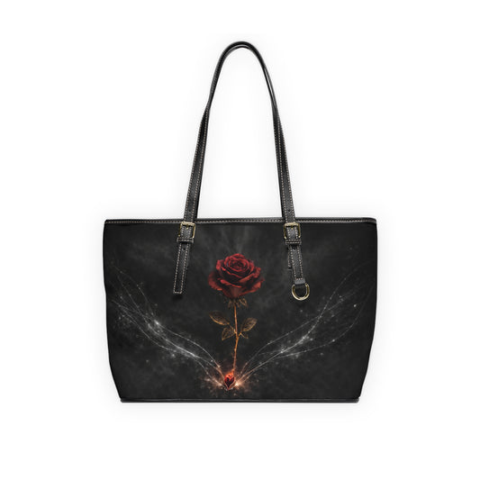 Flor Eterna-Colección Velo de Sombras-Bolso de Hombro de Piel Sintética
